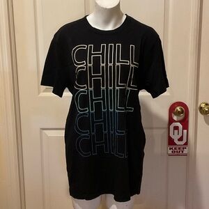 Chaser Black 'Chill' Graphic Tee. Nearly New. Cotton. Size XL